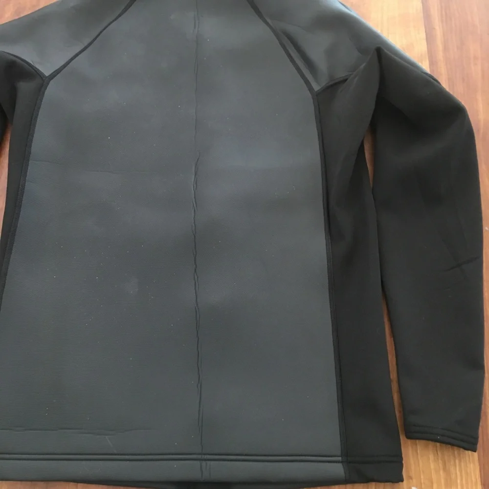 XCEL Men's Front-Zip Long Sleeve Swim Rash Guard in Black Brand New